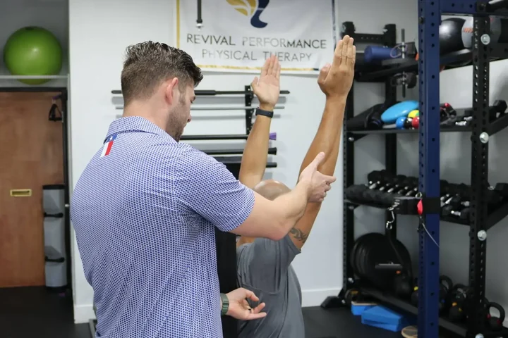 The open treatment floor at Revival Performance Physical Therapy, where one-on-one sessions happen
