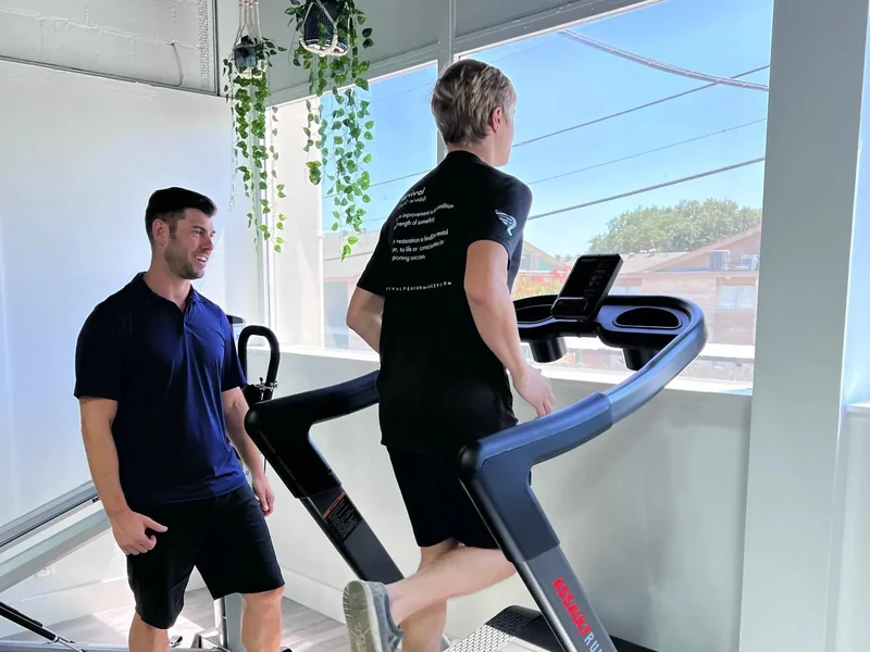 Athlete completing return-to-sport performance testing